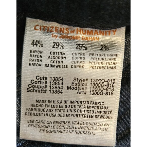 CITIZENS of HUMANITY Avedon Slick Skinny Leg Blue Denim Jeans Women's Size 27 - Picture 9 of 16